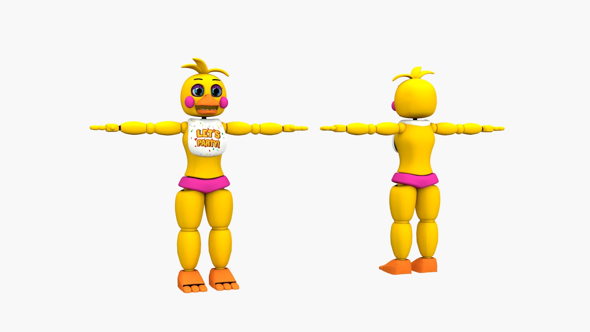 3D Model FNAF Toy Chica - TurboSquid 2363381