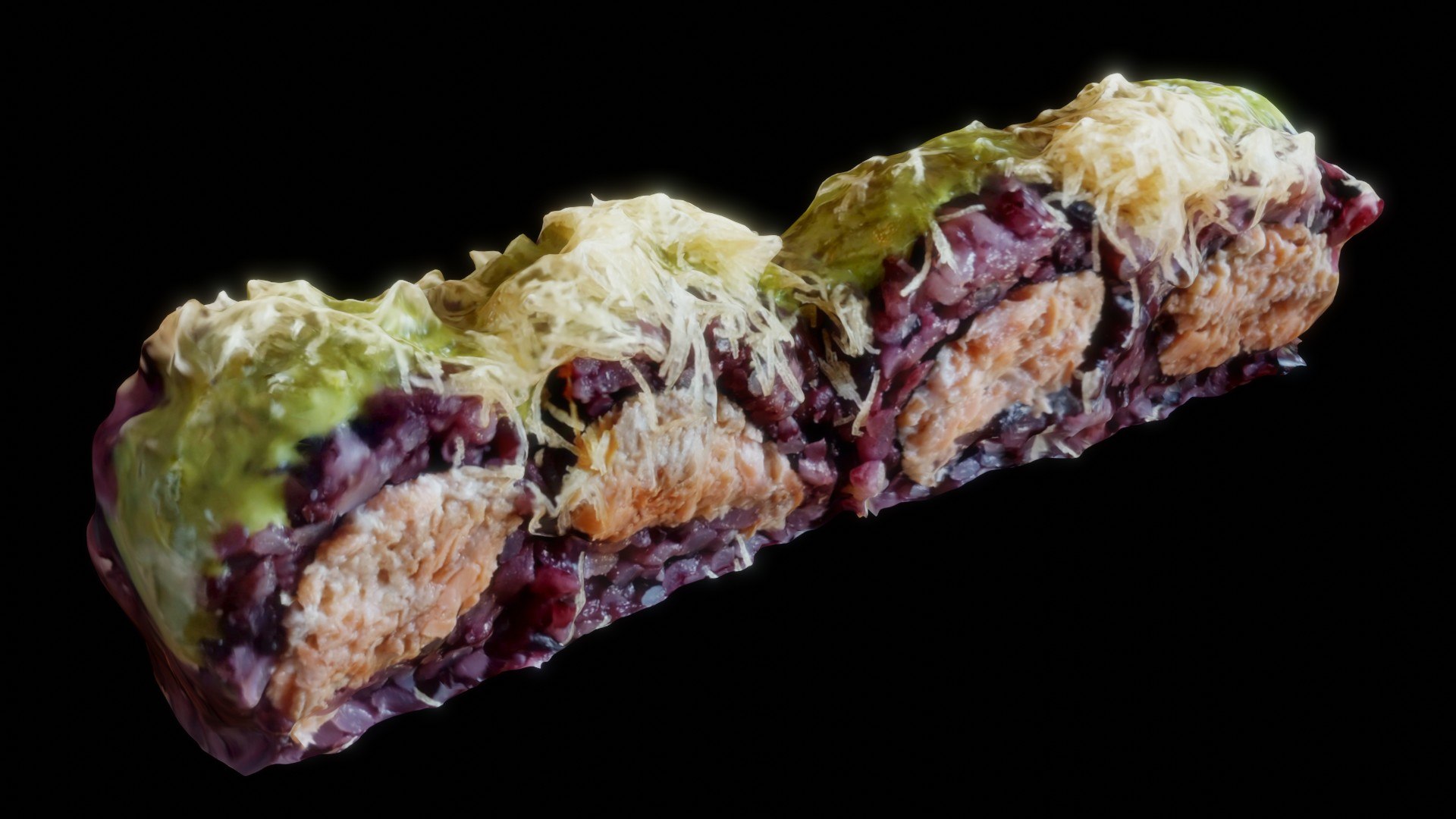 Real 3D scanned special Sushi Roll with Tuna 3D model https://p.turbosquid.com/ts-thumb/lj/spGcAX/li/cut/jpg/1691880288/1920x1080/fit_q87/75be0e035403e7a37276d93bc3d60effdecc837a/cut.jpg