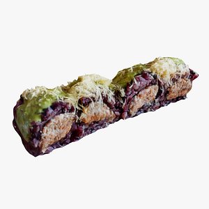 Real 3D scanned special Sushi Roll with Tuna 3D model