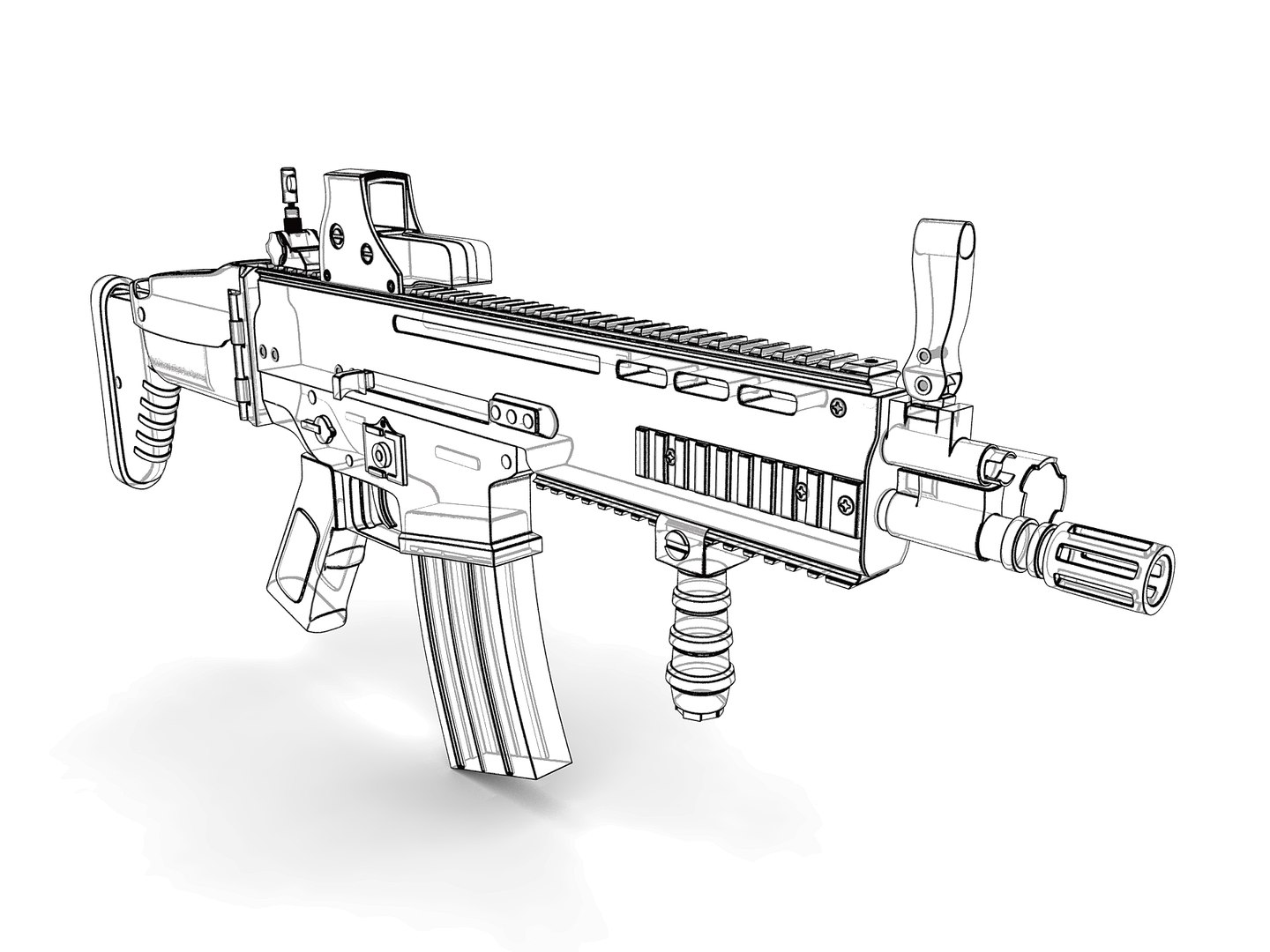 3D Sci-Fi Assault Rifle Weapon Model - TurboSquid 1980818