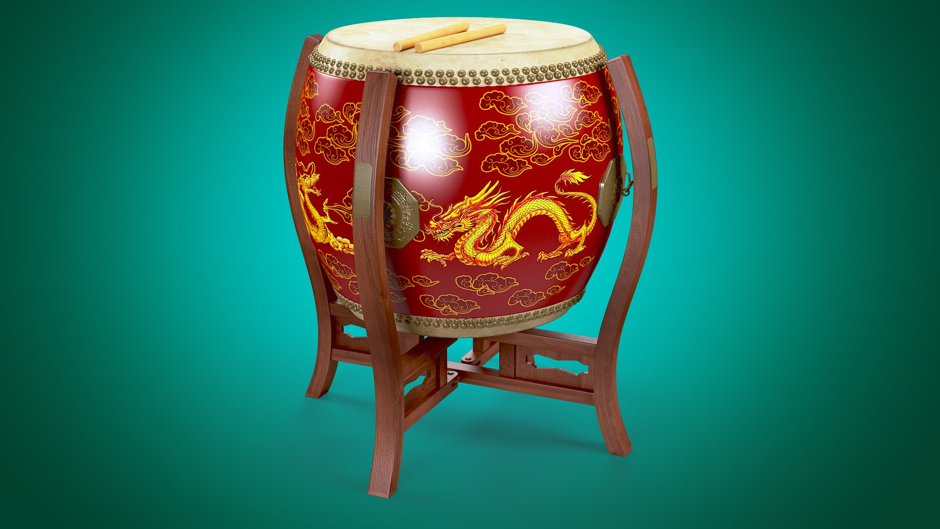 Tradisyunal na Chinese Dragon Water DrumTradisyunal na Chinese Dragon Water Drum  