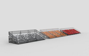 bleacher module 3D model 3D model