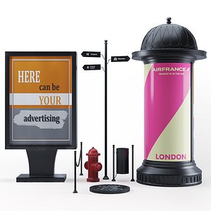 3D model elements street