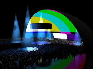 stage event production 3d model