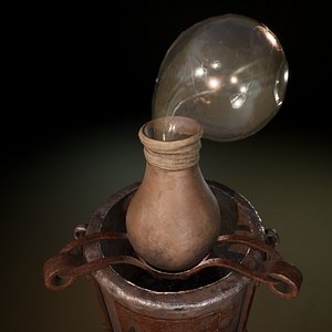 alchemical set rusty stove 3D