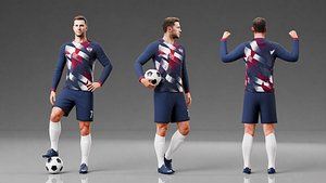 Realistic Soccer Player - Rigged model