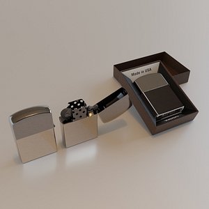 Brushed Steel Z i p p o Lighter model