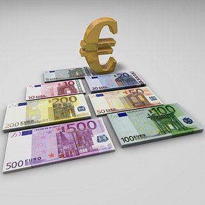 cinema4d euro banknotes
