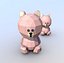 papercraft bear model