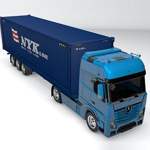mercedes benz actros blue 3D model