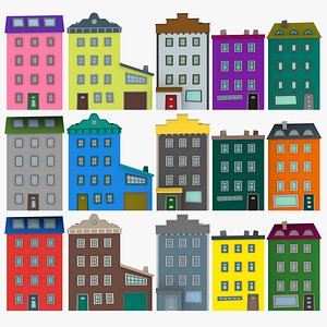 LowPoly Houses Pack03