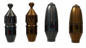 vessels containers sci-fi 3D model