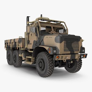 Military Medium Cargo Truck 6x6 Sand Camo