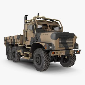 Military Medium Cargo Truck 6x6 Sand Camo