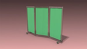 low-poly hospital curtain model