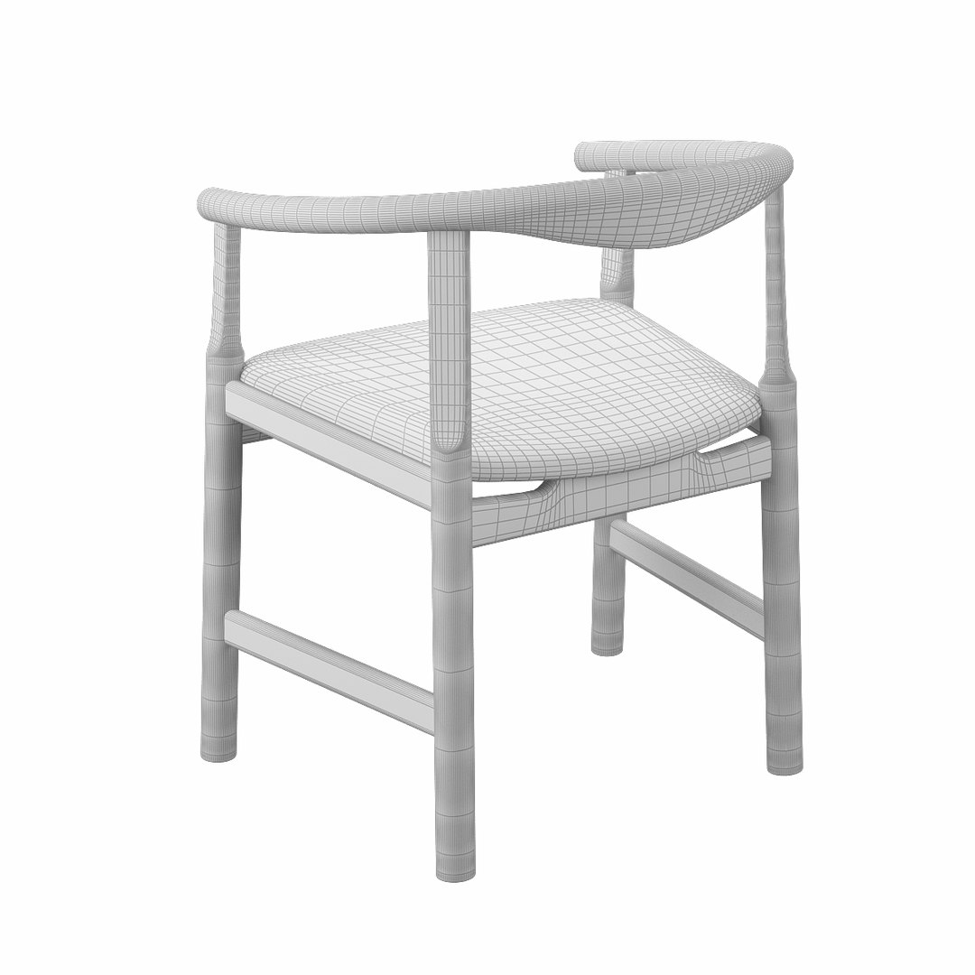 3d Model Wegner Pp203 Chair Hans J