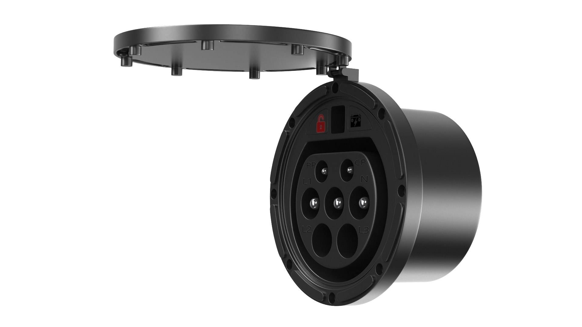 3D model Detailed Electric Charge Socket - TurboSquid 2019706