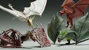 3D Dragons Mega Pack model