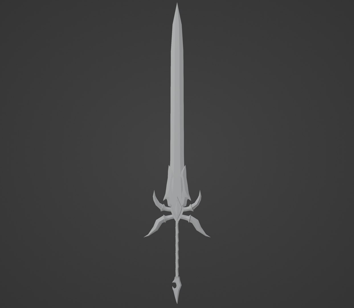 Dark sword PBR Low-poly 3D Model in Heavy Weapon 3DExport