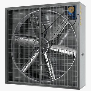 Cooling Exhaust Fan Vent Closed 3D model