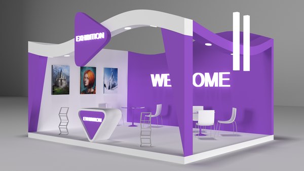 3D exhibition stall architecture interior