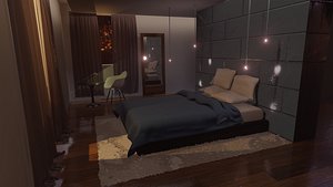 3D model bedroom interior