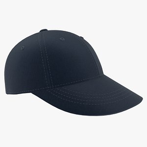 baseball hat dark blue 3D