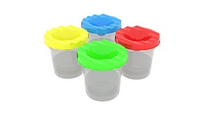 writing brush cup 3D
