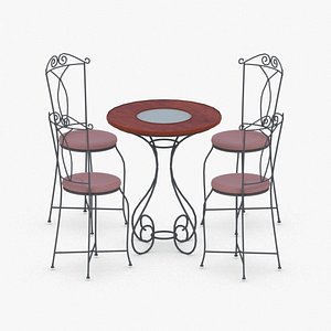 Interior Collection 0227 - Table and Chairs Set