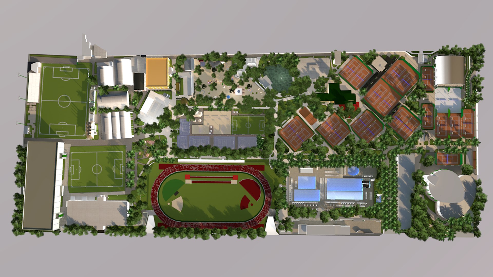 Sports Club Complex 3D Model - TurboSquid 1335941