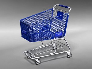 3d model shopping cart kart walmart