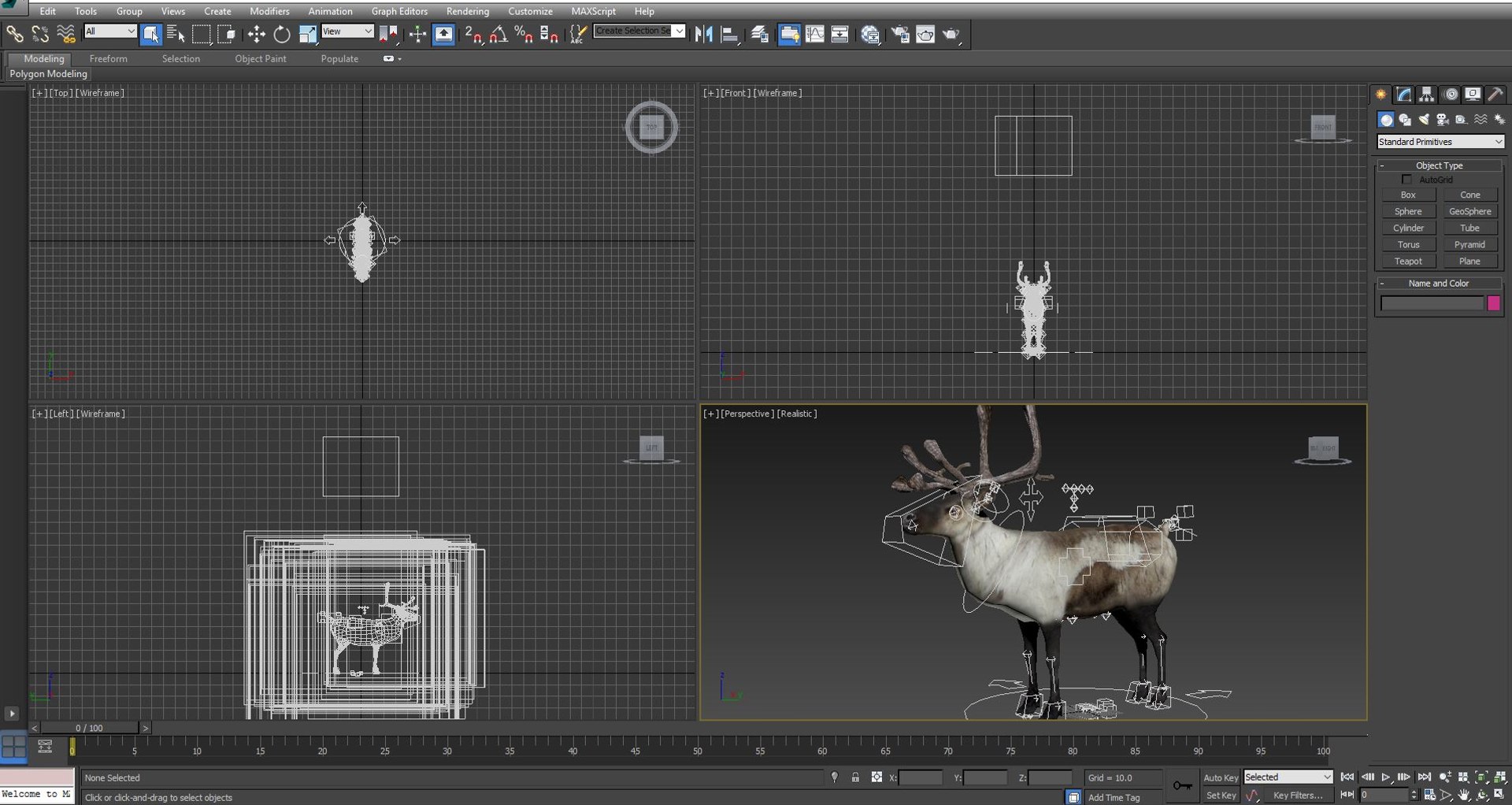 Reindeer rigged deer 3D model - TurboSquid 1206432