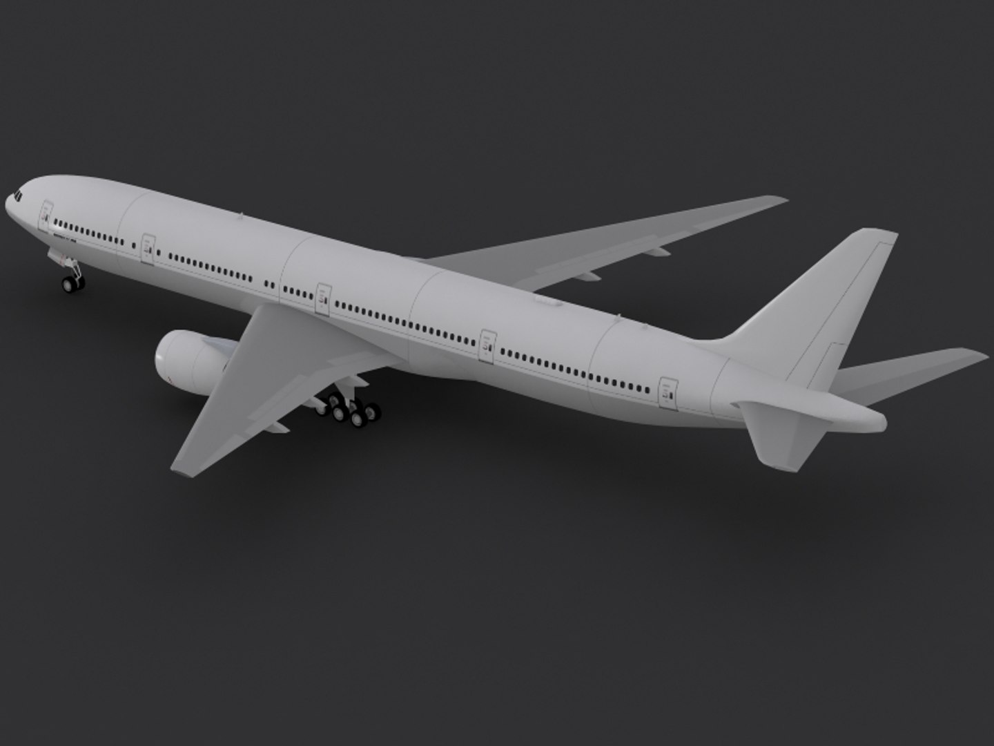 B 777 Jet Airliner 3d Model