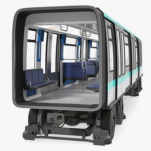 3D model subway passenger wagon