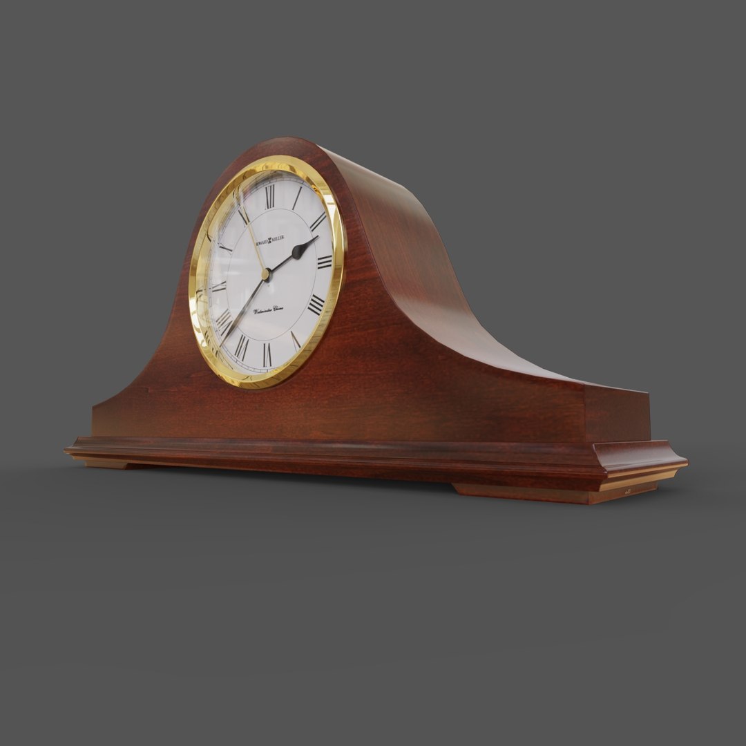 Mantel Clock Howard Miller 635101 Christopher 3D Model TurboSquid