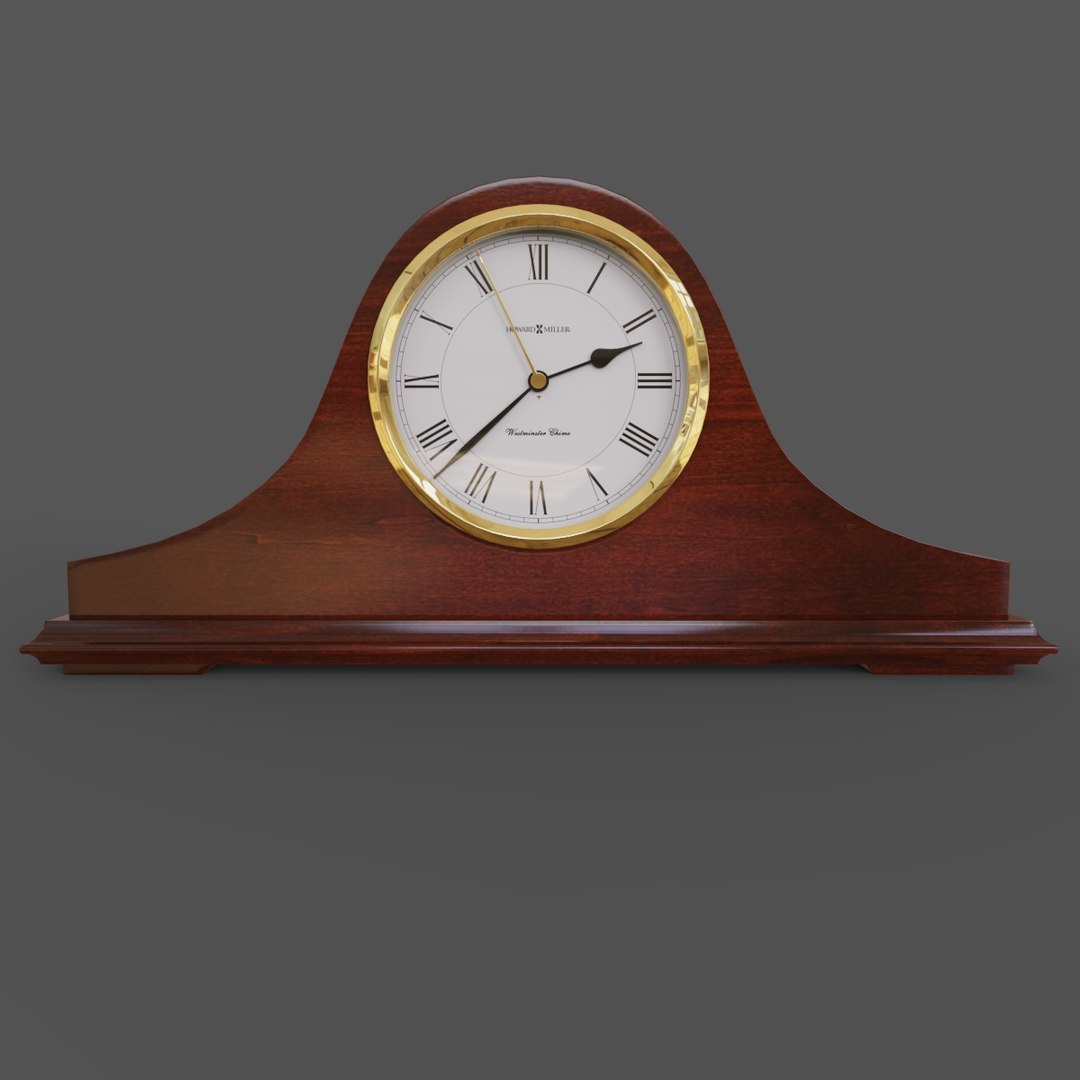 Mantel Clock Howard Miller 635101 Christopher 3D Model TurboSquid