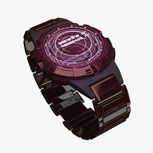 3D sci fi hologram watch model
