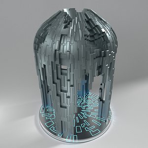 3d model sci fi small temple