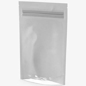 Zipper White Paper Bag with Transparent Front 50 g Mockup 3D model