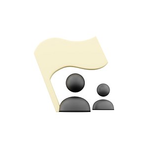 3D fan flag icon 3D model