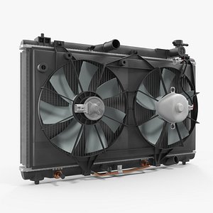 Car Radiator with Fan 3D Model