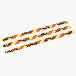 3D Barricade Tape Danger Yellow and Red