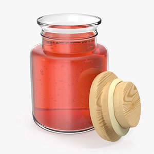3D glass jar honey