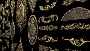 3D Collection of classic ornament