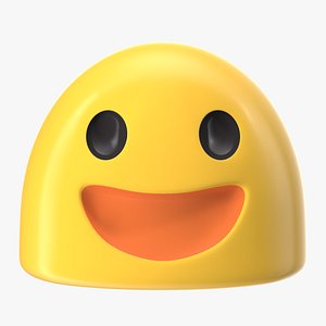 3D Happy Face Android Emoji model