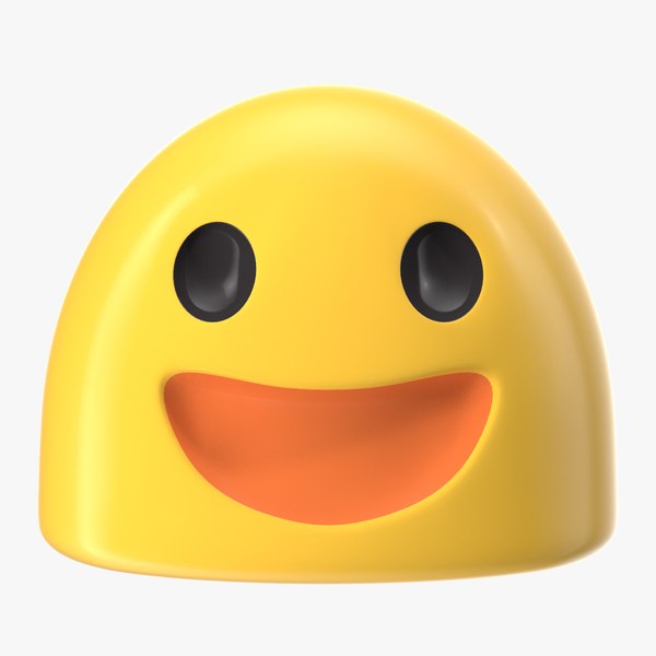 3d happy face android emoji model