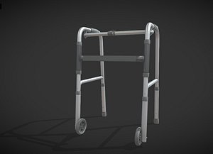 Old man walker aids with tire black
