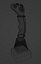 Modello 3D di joystick per aereo in pelle con texture PBR.