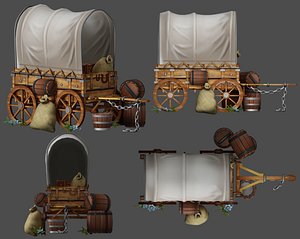 wagon 3D model