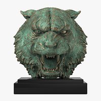 Corroded Tiger Head 3D Model